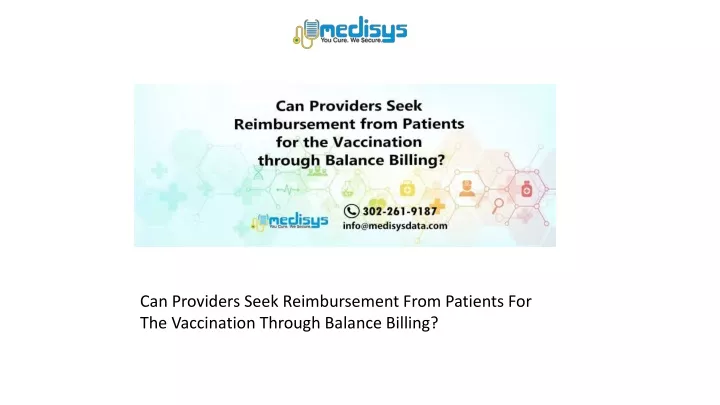 can providers seek reimbursement from patients
