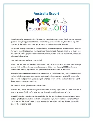 australia escort