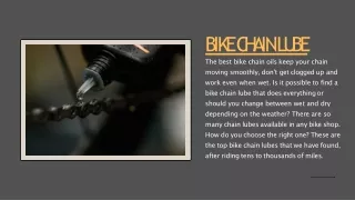 bike chain lube