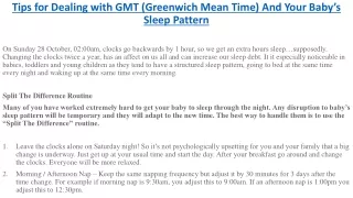 tips for dealing with gmt greenwich mean time