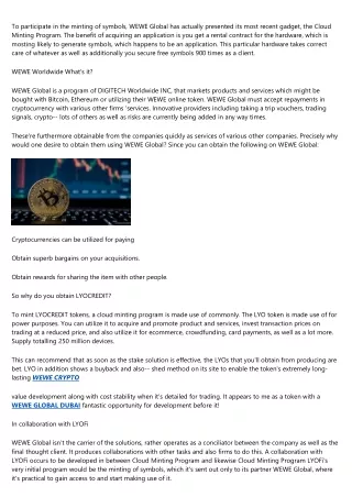 to participate in the minting of symbols wewe