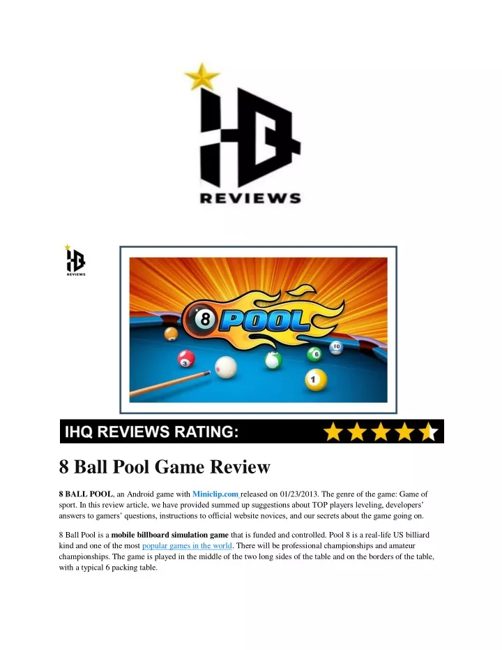 8 ball pool game review