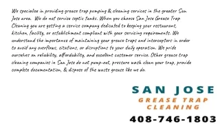 Grease Trap Services in San Jose CA | 408-746-1803