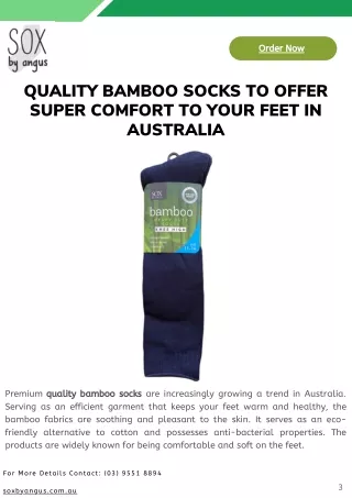 Quality Bamboo Socks to Offer Super Comfort to Your Feet in Australia