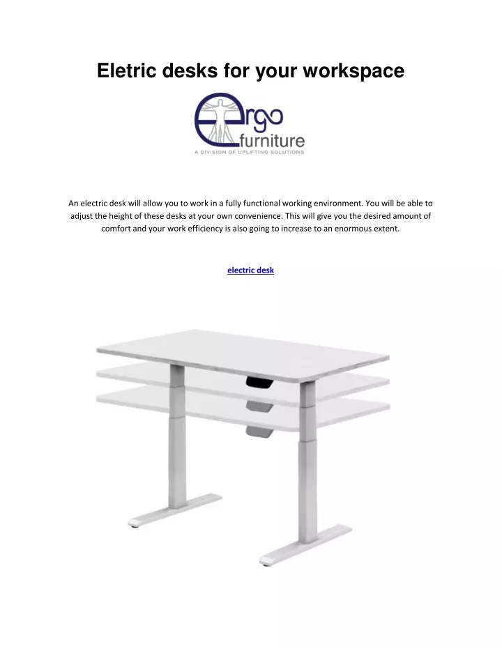 eletric desks for your workspace