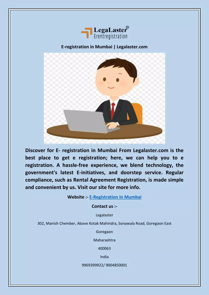 e registration in mumbai legalaster com