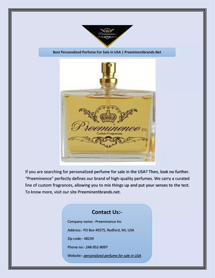 best personalized perfume for sale