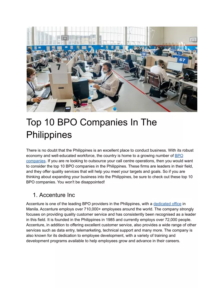 top 10 bpo companies in the philippines