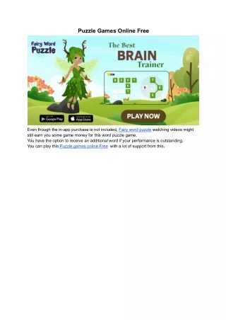 Puzzle Games Online Free
