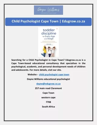 Child Psychologist Cape Town | Edugrow.co.za