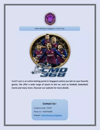 online betting in singapore fun27 com