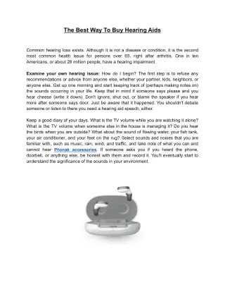 The Best Way To Buy Hearing Aids