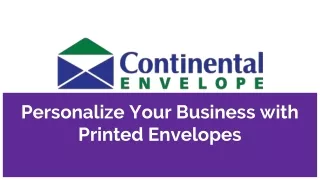 personalize your business with printed envelopes