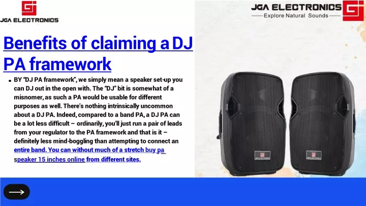 benefits of claiming a dj pa framework