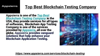 top best blockchain testing company