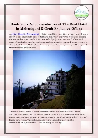 4 Star Hotel in Mcleodganj