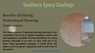 Hire Professional Flooring Contractors | Southern Epoxy Coatings