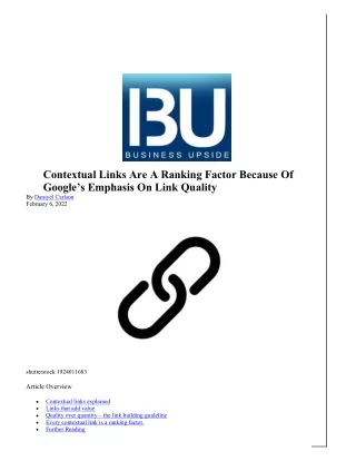 contextual links are a ranking factor because