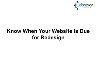 know when your website is due for redesign