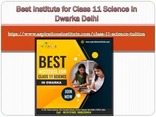 Best Coaching for Class 11 Science in Dwarka Delhi