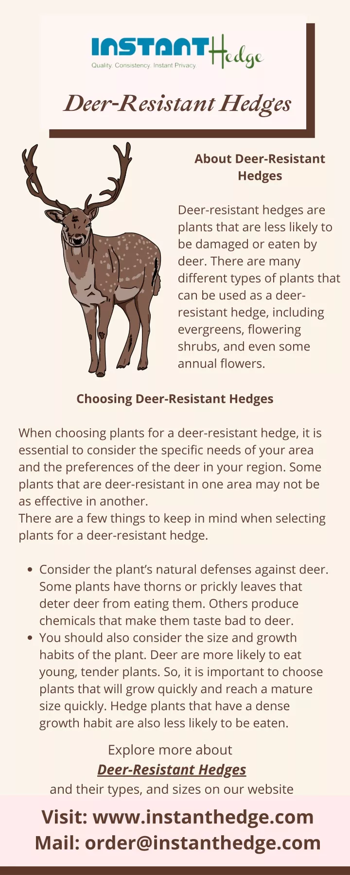 deer resistant hedges