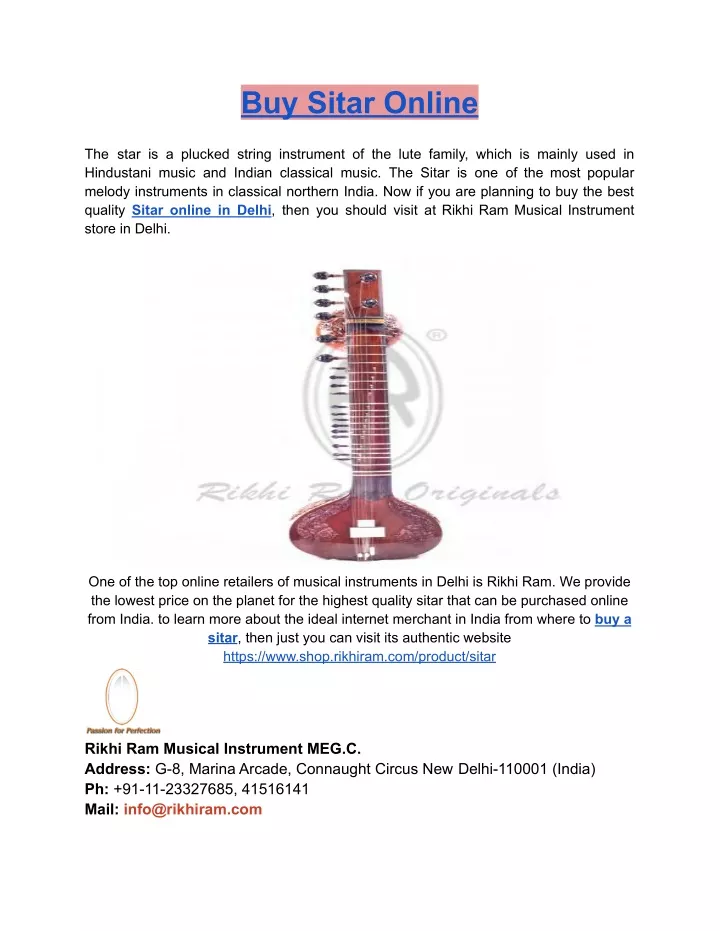 buy sitar online