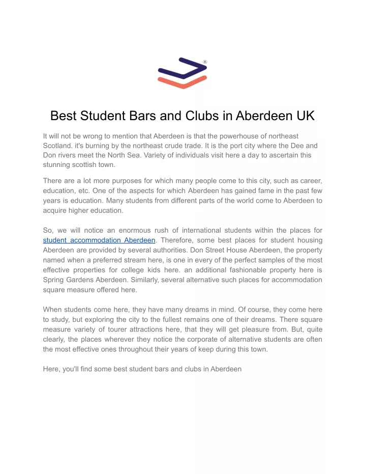 best student bars and clubs in aberdeen uk