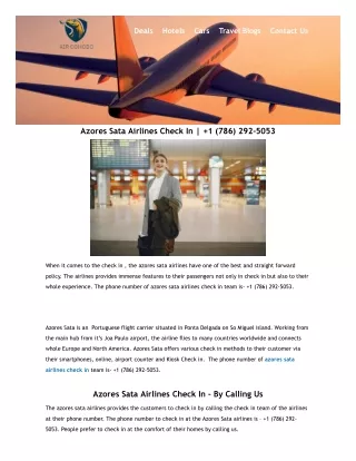 Azores Sata Airlines check-in