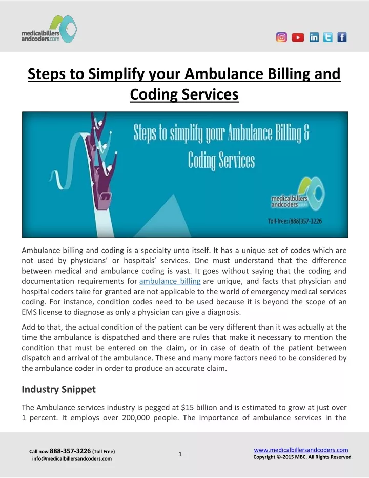 steps to simplify your ambulance billing