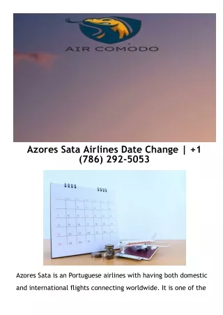 Azores Sata Airlines Date Change
