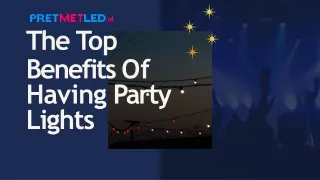 The Top Benefits Of Having Party Lights | PretMetLed