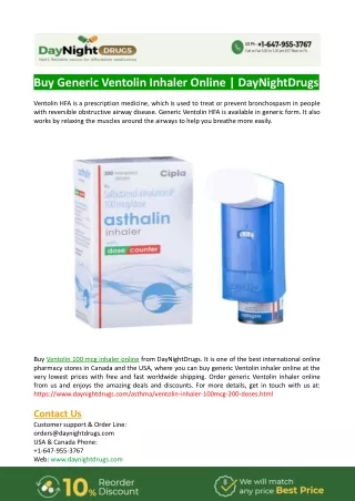 Buy Generic Ventolin Inhaler Online