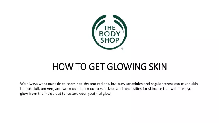 how to get glowing skin