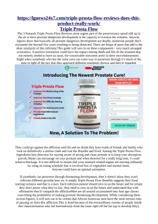 https lgnews24x7 com triple prosta flow reviews