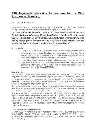 b2b payments market innovations