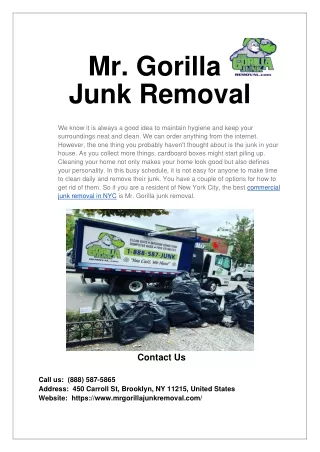 Best Junk Removal or Construction Cleanup Service in NYC