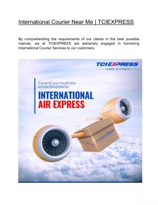 international courier near me tciexpress