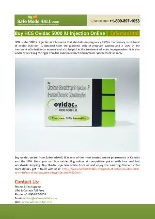 buy hcg ovidac 5000 iu injection online