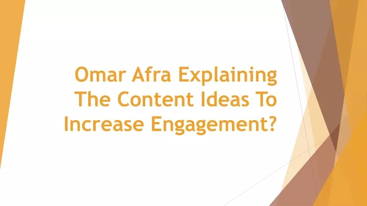 omar afra explaining the content ideas to increase engagement