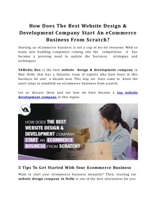 how does the best website design development