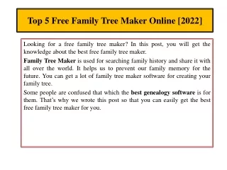 top 5 free family tree maker online 2022