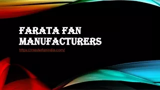 Farata Fan Manufacturers