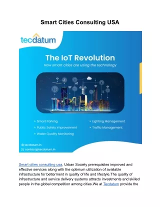 smart cities consulting usa