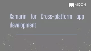 xamarin for cross platform app development