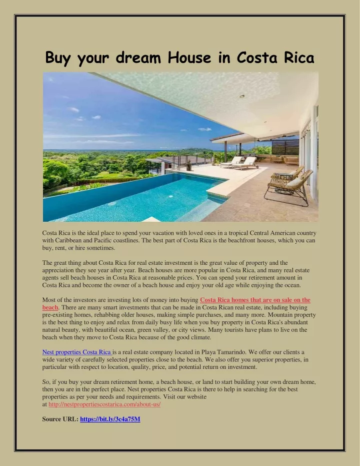 buy your dream house in costa rica