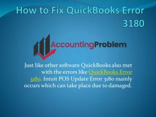how to fix quickbooks error 3180