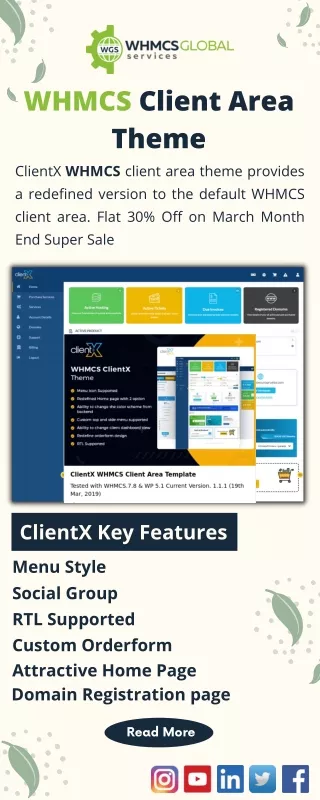 whmcs client area theme clientx whmcs client area