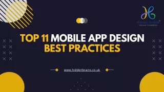 top 11 mobile app design best practices