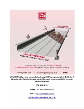 lcp lycorseam products are manufactured using