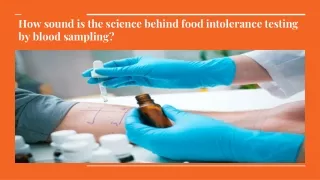 Food intolerance tests